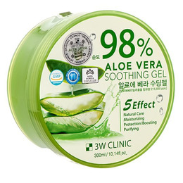 Гель универсальный Алоэ 3W CLINIC Aloe Vera Soothing Gel 98% 300 гр