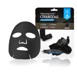Набор/Тканевая маска для лица Уголь 3W CLINIC Fresh charcoal Mask Sheet 10 шт