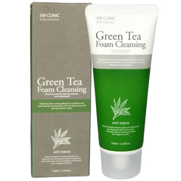 Пенка для умывания Зеленый чай 3W CLINIC Green Tea Foam Cleansing 100 мл