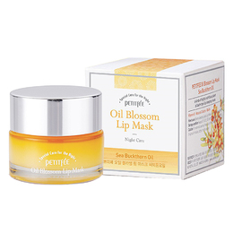 Маска для губ с витамином Е и маслом облепихи PETITFEE Oil Blossom Lip Mask (Sea Buckthom oil) 15 гр